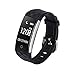 Price comparison product image Smart Bracelet, AGPTEK Smart Fitness Bracelets Activity Pedometer Wristband with Heart Rate & Sleep Tracker, Touch Screen Waterproof Smartwatch for Android and iOS Smart Phones, Black