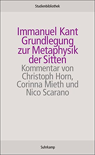 Download Grundlegung zur Metaphysik der Sitten (Suhrkamp Studienbibliothek) Download Grundlegung zur Metaphysik der Sitten (Suhrkamp Studienbibliothek)