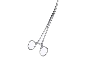 YGCHEN Pincett i rostfritt stål, fisketång, hemostatisk tång, piercing tång, husdjurs öra hårpincett, rostfritt stålklämma, 18 cm