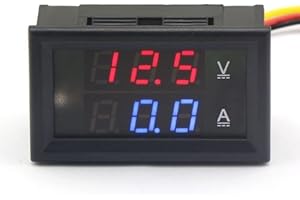 ARCELI 100174 cyfrowy multimetr podwójny wyświetlacz LED woltomierz DC 4,5 V do 30 V amperomierz 0 do 50 A napięcie miernik prądu woltowego Amp panel monitor do silnika samochodowego