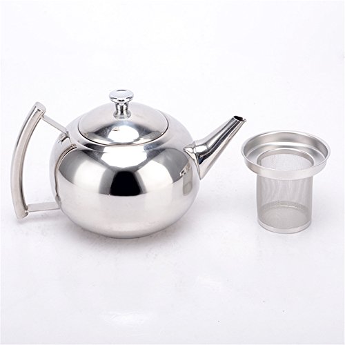jincome Tetera, Elegante Tetera térmica, Acero Inoxidable Pulido pequeño Pico con colador Bien Hecho, Home Hotel Gran Capacidad 1.5 litros Exquisito Olla para Goteo café o té