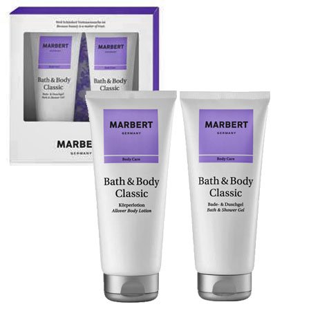 Marbert Bath & Body Classic Körperpflegeset (Duschgel, 200ml + Körperlotion,200 ml), 1er Pack (1 x 1 Stück)