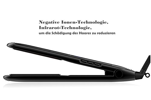 Auxent Profi Glätteisen mit Hochwertiger Keramikbeschichtung, Ionen-und Infrarot-Technologie, Haarglätter mit Tastensperre und Tragegriff-Verriegelung für Schonendes Haarstyling - 6