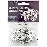La Canilla &reg; - Sewing Machine Bobbins Compatible with Singer, Metal Alpha Pack of 10 Bobbins Compatible with Silvercrest, Bro
