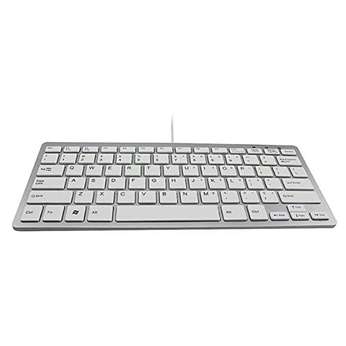 Preisvergleich Produktbild Iiintow USB Wired Tastatur Ultradünn Mini Computer Laptop Allgemeiner Zweck