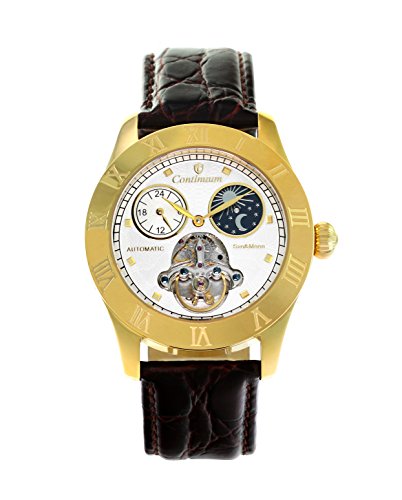 Continuum - CO15020 - wrist watch for men - automatic movement - analog display - white dial - brown leather bracelet Continuum - CO15020 - wrist watch for men - automatic movement - analog display - white dial - brown leather bracelet