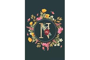 Letter N Notebook: Initial Monogram Letter N Journal - Pretty Personalized Lined Notebook For Kids, Girls, Women. ruled notebook Size 6 x 9 inches - 120 Pages