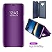 Price comparison product image Galaxy Note 9 Case, Clear Standing Slim Fit Translucent Mirror Smart Luxury [Metal Electroplating Technology] [Mirror Flip Folio Case Cover][Anti-Scratch] Case For Samsung Galaxy Note 9 (PURPLE)