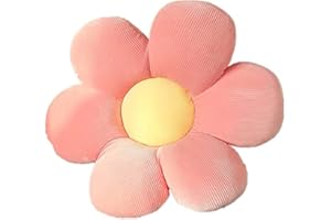 Zinsale Carino Cuscino da pavimento floreale Decorativi Cuscino Fiore Indie Room Decor Girls Peluche farcito per bambini Lettura Guardare la TV Camera da letto (Rosa, 40cm)