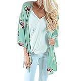 ITISME FRAUEN BLUSE Mode Frauen Chiffon Schal Print Kimono Cardigan Top Cover Up Bluse Beachwear