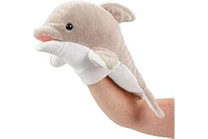 EBO PLÜSCHTIERE Handspiel-Delfin 30cm hellgrau-weiß Softplüsch