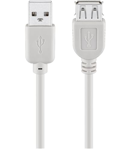 USB 2.0 Verlängerungskabel – 2 Meter, Lichtdurchlässig, Mit Ferritkern | Typ A Auf A Stecker