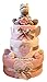 Three tier Deluxe Baby girl Zebra Nappy Cake hamper gift- FREE DELIVERY