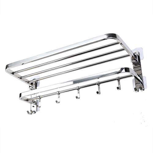 Preisvergleich Produktbild XuanYue Handtuchhalter mit Haken,Edelstahl Handtuchablage Wandregal für Badezimmer