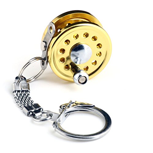 Generic Miniature Fishing Reel Key Ring Key Chain Keyring Gold review