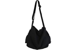 GSenhui Torba na ramię damska, torebka crossbody bag damska szeroki pasek, wielofunkcyjna torba na ramię męska płócienna torba listonoszka w stylu vintage, do pracy, szkoły, na co dzień