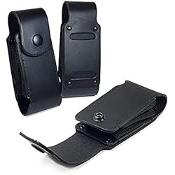 TUFF LUV Housse Étui de Poche Cuir véritable pour Leatherman Super Tool 300 / Surge - WP503 - Noir