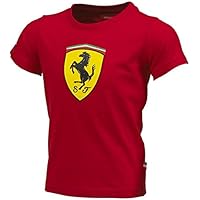 Ferrari Kids rojo escudo Tee Shirt, 1-2, Rojo