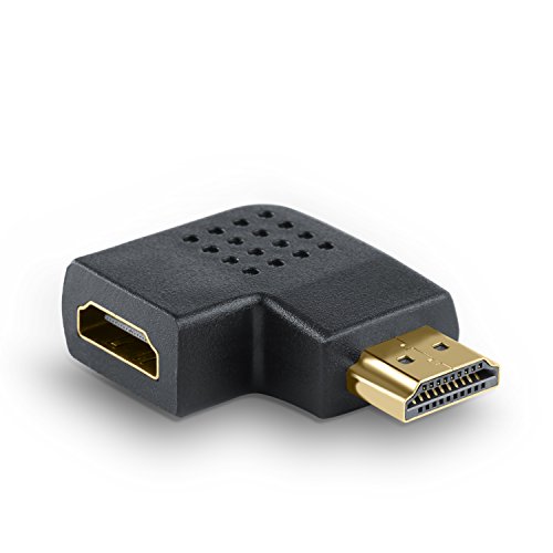 CSL - HDMI Winkelstecker 90° Winkel - HDMI Kabel Adapter Stecker abgewinkelt flach