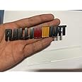 (RALLIART 3D Sticker-Black) 12 x 2.2cm Logo Car Bike Metal Logo Car Emblem 3D Badge Auto Racing Sport Sticker Grand Tourer Decal
