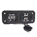 Produktbild Linchview Zigarettenanzünder 3.1A mit DVM/ digital Voltmeter Einbau USB Ladegerät Wasserdicht Adapter geeignet für Motorräder, Wohnmobile RV, yacht für Telefon, Tablet, Navi, GPS, Walkie-Talkie-Gerät (B)