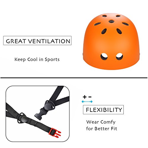 Verbesserung SymbolLife Skate / BMX Helm, Skateboarding Helmet Motorroller Helm fahrradhelm mit Drehrad-Anpassungs Systeme 3 Size (S M L ) geeignet für Kinder / Jugendlicher / Erwachsenen CE TÜV Zulas - 5