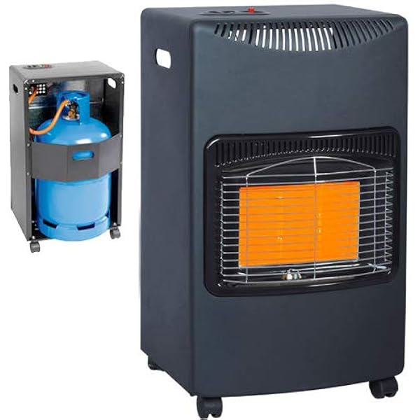 PROGEN NEW CALOR 4.2kw PORTABLE HEATER FREE STANDING HEATING CABINET BUTANE GAS  HEATER WITH FREE 1M HOSE AND REGULATOR FOR HOME OUTDOOR : Amazon.co.uk:  Garden