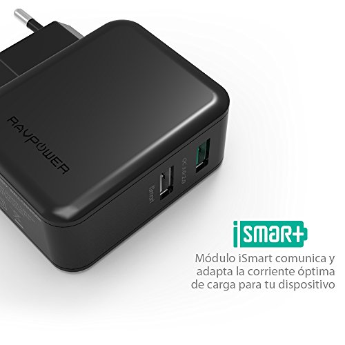 Qualcomm Certificado QC3 0 Cargador de Red RAVPower 30W Cargador Pared Quick Charge 3 0 Doble Puerto USB Tecnolog a iSmart y Protecci n de Seguridad Para Samsung S8 Plus S8 S7 Edge S6 iPhone 8 Plus 8 7 6S BQ Aquaris X X Pro HTC 10 One A9 LG G6 Xiaomi Mi 5 Mi 5s Nexus 5 5X 6 iPad 4 3 Mini y M s-Negro reviews Qualcomm Certificado QC3 0 Cargador de Red RAVPower 30W Cargador Pared Quick Charge 3 0 Doble Puerto USB Tecnolog a iSmart y Protecci n de Seguridad Para Samsung S8 Plus S8 S7 Edge S6 iPhone 8 Plus 8 7 6S BQ Aquaris X X Pro HTC 10 One A9 LG G6 Xiaomi Mi 5 Mi 5s Nexus 5 5X 6 iPad 4 3 Mini y M s-Negro