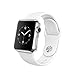 Produktbild Apple Watch Edelstahl Smartwatch , Größe :38 mm Gehäuse, Armband:Sportarmband, Armbandfarbe:Weiss