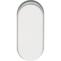 Rosetta Cieca In Alluminio Anodizzato Argento ECO | 70x33x7 Mm, Per Copertura Fori BL, Avvitamento Nascosto