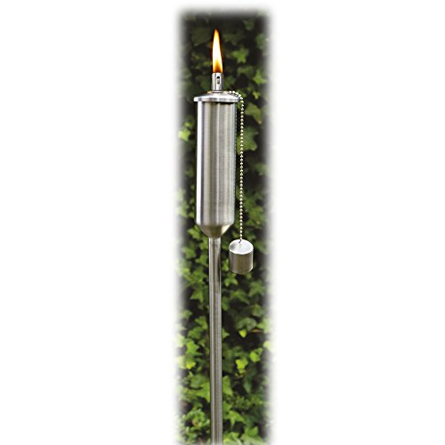 JEMIDI Edelstahl Fackel Gartenfackel 115cm Gartenfackeln für Lampenöl Öllampe 1- 10 Stück Auswählbar (6) - 2