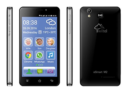 Switel eSmart M2 Smartphone, Dual SIM, LTE, SOS Notruftaste, lauter Klingelton, HÃ¶rgerÃ¤tekompatibel, 3200mAh Akku, 12,7 cm 5 Zoll-Display