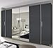 Produktbild Rauch AM871.081K Schwebetürenschrank mit Spiegel Kronach / 4-türig/B 312 H 210 T 59 cm in Grau