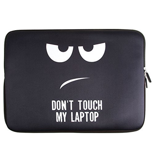 spécifications ivencase DON'T TOUCH MY LAPTOP néoprène Style Pochette Soft Sleeve Housse pour 13-13,3 Pouces Ordinateur Portable Tablet - Macbook Pro / Macbook Pro retina display / Notebook / Macbook Air / Ultrabook ( noir )