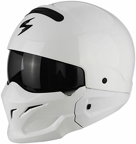 Scorpion Exo Combat White Motorcycle Helmet