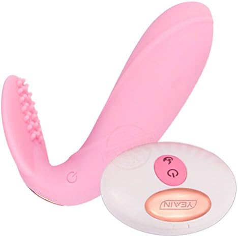 Kevenwartwiss USB Charge Relaxation Massager for Muscle Aches Body Brush Waterproof Portable Wearable Wireless Remote Control Vibrating Exercise (PINK)