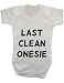Last Clean Onesie Funny Statement Laundry Day Baby Onesie Vest