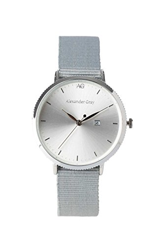 ALEXANDER GRAY Damenuhr SYDNEY – Silberne Armbanduhr mit feinen atmungsaktiven Nato-Armband und ultradünnem Gehäuse – dein tägliches Style-Highlight ALEXANDER GRAY Damenuhr SYDNEY – Silberne Armbanduhr mit feinen atmungsaktiven Nato-Armband und ultradünnem Gehäuse – dein tägliches Style-Highlight