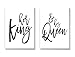Produktbild Bild "2erSET / KING & QUEEN " 2x DIN A3 (29,7cm x 42cm). Wanddekoration von MARELLE. Kunstdruck, Poster, Wandbild, Wall Art, Druck, Print, Dekoration, Geschenk, Home, Liebe, Wohnung, Einrichtung, Gallery Wall, Art. A31771