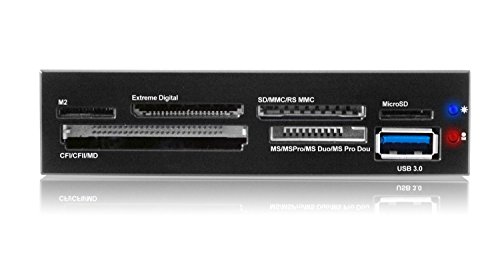 Icy Box IB-865-B Interner 6-fach Kartenleser mit 1x USB 3.0 für einen 3,5″ (8,9 cm) Einbauschacht (schwarz) - 3