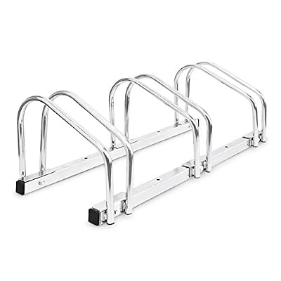 Relaxdays Râtelier pour 3 vélos Argent