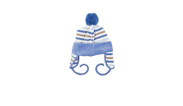 Nenè Cappellino Neonato Nascita ciniglia a Righe con paraorecchie e Bon Bon  Azzurro Blu : Amazon.it: Abbigliamento