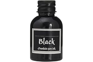 SURAKEY Bottled Ink for Fountain Pens, Brilliant Black, 30ml Calligraphy Ink Art Writing Drawing Painting Graffiti Ink Feather Pen Dip Ink Bottles for School Offices Supplies