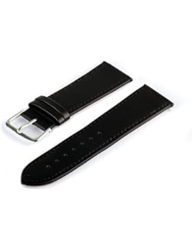 Uhren Lederarmband Schwarz 20 mm Uhrenarmband Uhrband Uhrenbänder