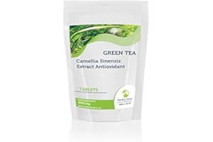 Green Tea 1000mg Camellia Sinensis Extract Antioxidant Health Food Supplement Vitamins 7 Tablets Pills Nutrition Supplements HEALTHY MOOD