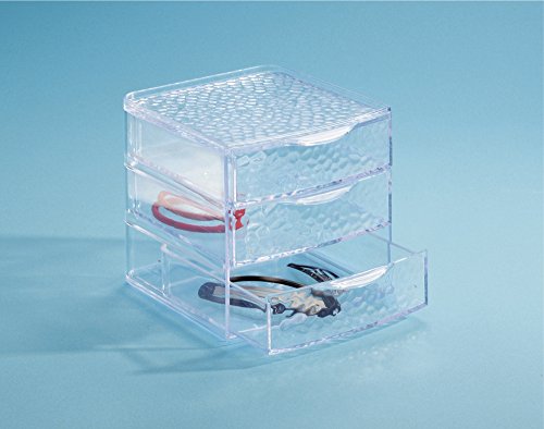 mDesign Schubladenbox – die Aufbewahrungsbox mit drei Schubladen, ideal als Kosmetik Organizer - 3