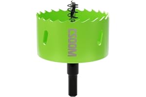 CSOOM Sega a tazza bimetallica M42, 75 mm, per lavori in cartongesso, plastica, legno, metallo sottile, lamiera di acciaio sottile, strumento di perforazione ad alte prestazioni