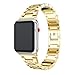 Produktbild Jamicy Luxus Legierungs Kristalluhr Band Handgelenk Bügel für Apple Uhr Reihe 3 38mm / 42mm (Gold, 38mm)