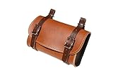 100% MADE IN ITALY Clasica Bolsa bajo sillin. Bolsas de sillin trasera. Alforja para bicicleta. Mochila de bici. Fabricado en Italia. Estilo Vintage. Simil Cuero. Color Miel / Marron. MADE IN ITALY (VIN_3 Eco_H/M)