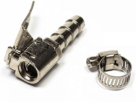 Michelin Inflating Nozzle Type "Scalloped – dembout Replacement Valve – Automatic Clamp Screw Clamp – For All Types Of Chunk – air pump included – 6 mm or 8 mm